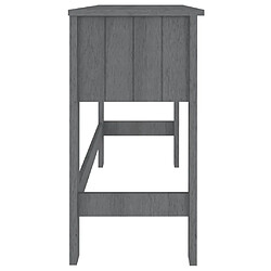 Avis Helloshop26 Bureau table poste de travail meuble d'ordinateur informatique étude HAMAR foncé 110 x 40 x 75 cm bois massif de pin gris 02_0023854