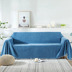 LUUCOZK Housse de siège de canapé antidérapante Protecteur de coussin de canapé - Bleu-180x280CM