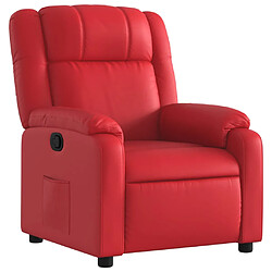 vidaXL Fauteuil inclinable Rouge Similicuir