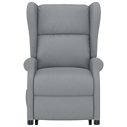 Avis vidaXL Fauteuil de massage inclinable Gris clair Tissu