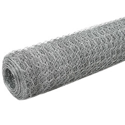 vidaXL Grillage pour volière Acier galvanisé 25x1,5 m Argenté