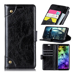 Wewoo étuis en cuir Coque Housse Etui à rabat horizontal avec boucle de cuivre pour Samsung Galaxy S10 Plus, support et emplacements cartes porte-monnaie (Noir)