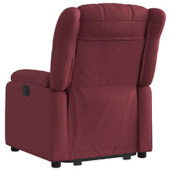 Avis vidaXL Fauteuil inclinable rouge bordeaux tissu