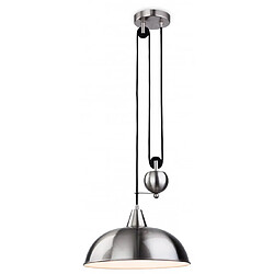 Luminaire Center Suspension Century, acier brossé