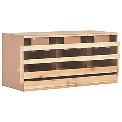 vidaXL Pondoir 3 compartiments 96x40x45 cm bois de pin massif