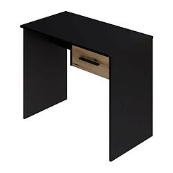 Acheter Bureau Petit Tiroir - Décor noir et chene - L 90 x P 50 x H 74 cm