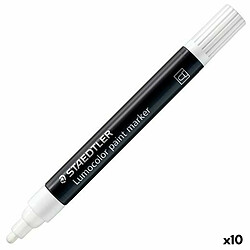 Marqueur permanent Staedtler Lumocolor Blanc 2,4 mm (10 Unités)