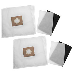 vhbw Lot de sacs (microfibres non tissées) + filtre avec 12 pièces compatible avec Rowenta RO1823R1/4Q0, RO1823Y1/4Q0, RO18454A/4Q0 aspirateur