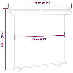 vidaXL Auvent latéral de balcon 175x250 cm Marron pas cher