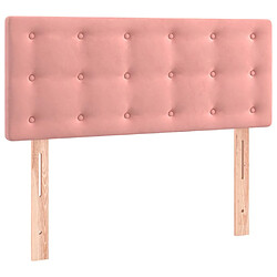 vidaXL Tête de lit Rose 80x5x78/88 cm Velours