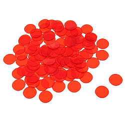 Puce De Bingo Translucide 100 Pièces 3/4 Pouce Pour Cartes De Jeu De Bingo Rouge