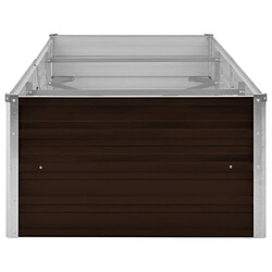 Avis vidaXL Lit surélevé de jardin Marron 240x80x45 cm Acier galvanisé