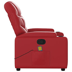 Maison Chic Fauteuil de massage inclinable,Fauteuil luxe de relaxation rouge similicuir -MN20273 pas cher