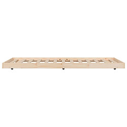 Maison Chic Lit adulte - Lit simple Cadre de lit,Structure du lit Contemporain 90x200 cm Bois de pin massif -MN26610 pas cher