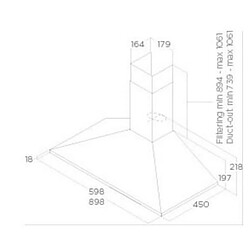 Avis Hotte décorative murale 60cm 68db 395m3/h inox - prf0091761b - ELICA