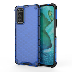 Wewoo Coque Pour Huawei Honor V30 / V30 Pro Shockproof Honeycomb PC + TPU Case Blue