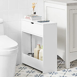 SoBuy BZR48-W Support Papier Toilette, Armoire Toilettes WC, Meuble de Salle de Bain, Armoire de Salle de Bain sur Pied