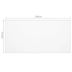 vidaXL Protecteur de table mat 200x100 cm 2 mm PVC pas cher