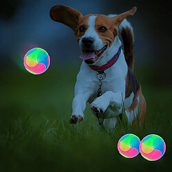 Nouveau-2 Boules De Chien Lumineuses Clignotantes Boule Élastique Brillent Dans Le Noir Jouets Interactifs Pour Animaux De Compagnie Pour Chiot