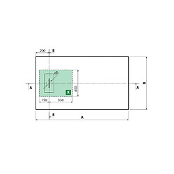 Receveur de douche recoupable NOVELLINI NOVOSOLID blanc 100x100 cm