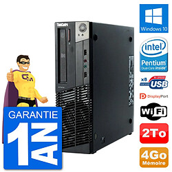 PC Lenovo ThinkCentre M92p SFF Intel G630 RAM 4Go Disque Dur 2To Windows 10 Wifi - Occasion