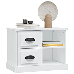 Acheter Maison Chic Table de chevet Table de Nuit Meuble de Rangement blanc 60x35,5x45 cm