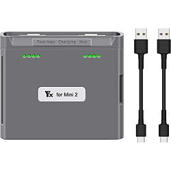 Chargeur de batterie compatible avec les drones DJI Mini 2/Mini SE, concentrateur de charge bidirectionnel Batteries de drones Accessoires de chargeur USB