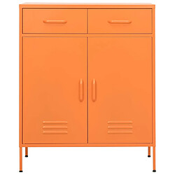 vidaXL Armoire de rangement Orange 80x35x101,5 cm Acier