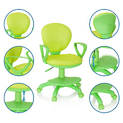 Chaise pour enfant / Siège de bureau pour enfant KID COLOUR Tissu vert hjh OFFICE