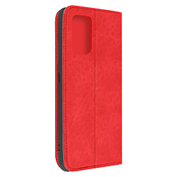 Avizar Étui Oppo A74 Folio Portefeuille Fonction Support rouge