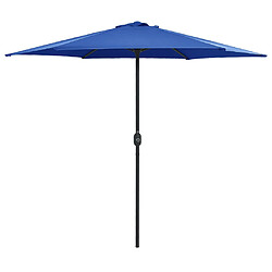 vidaXL Parasol de jardin et mât en aluminium 270x246 cm Bleu azuré