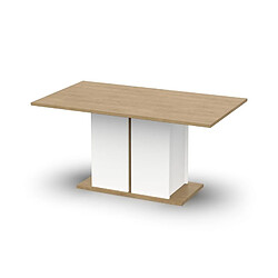 Avis But Table de séjour 160cm AXELLE imitation chêne/ blanc