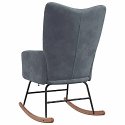 Acheter vidaXL Chaise à bascule Gris foncé Velours