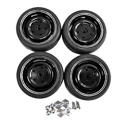 4 Pièces 1/10 Jante De Roue Et Pneus Pour Modèle WPL D12 Accessoires De Bricolage Sur Chenilles Noir B