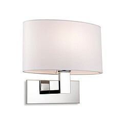 Luminaire Center Applique Chrome avec Abat-Jour Ovale Crème