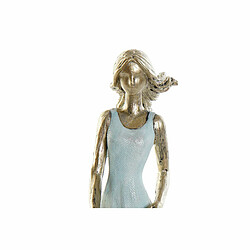 Figurine Décorative DKD Home Decor Bleu Doré Résine Moderne Famille (16 x 9,5 x 24 cm)