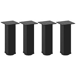 vidaXL Pieds de table basse 4 pcs noir 42-44 cm acier