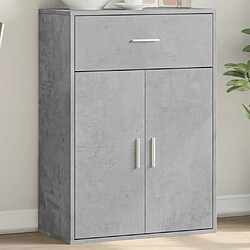 vidaXL Buffet gris béton 60x30x84 cm bois d'ingénierie