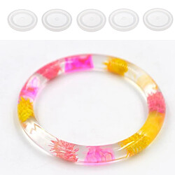 Acheter Moule En Silicone Fabrication De Bijoux Bracelet Bracelet Moule Pour Résine Fleur Bricolage 63mm