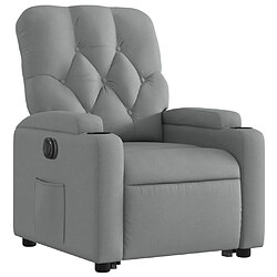 Avis Maison Chic Fauteuil Relax pour salon, Fauteuil inclinable électrique gris clair tissu -GKD83729