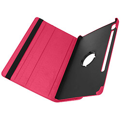 Avizar Étui folio pour Samsung Tab S9 FE Support rotatif Paysage Portrait Fuchsia