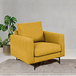 MAISON AUBERTIN Fauteuil Caruso Tissu Jaune 1 Place