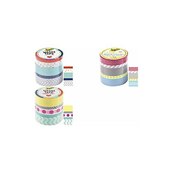 folia Ruban adhésif décoratif Washi-Tape FLUOORANGE kit de 5 ()