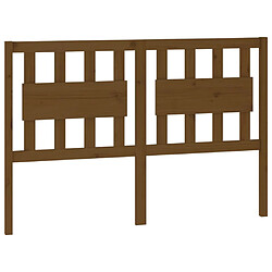 vidaXL Tête de lit Marron miel 125,5x4x100 cm Bois massif de pin