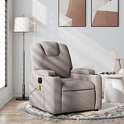 Maison Chic Fauteuil de massage inclinable,Fauteuil luxe de relaxation Taupe Tissu -MN58168