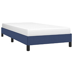 Avis Maison Chic Lit adulte - Lit simple Cadre de lit,Structure du lit Contemporain Bleu 90x200 cm Tissu -MN74691