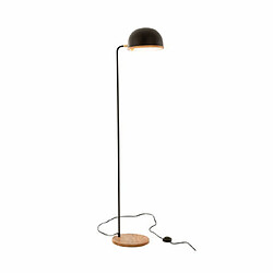 Avis Mes Lampadaire 26x26x130 cm en métal noir et bois naturel