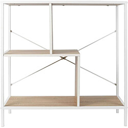 Avis The Home Deco Factory Etagère en bois et métal blanc Edison 80 x 30 x 79,5 cm.