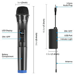 Yonis Microphone Sans Fil UHF LED Haute Sensibilité