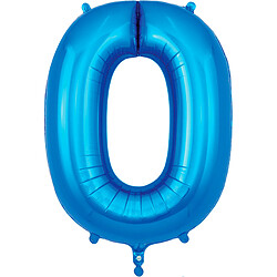 Ballon numéro 0 bleu 86 cm